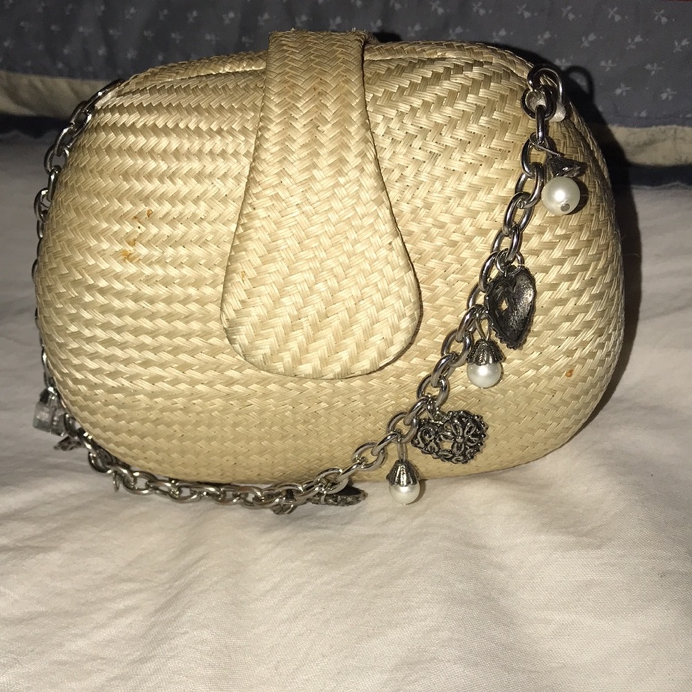 Donna Dixon Natural Straw Mini Handbag - Picture 2 of 8